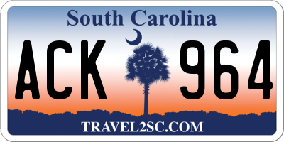 SC license plate ACK964