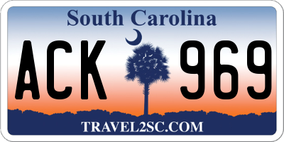 SC license plate ACK969