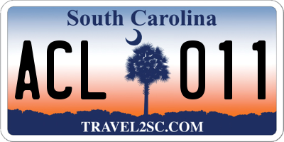 SC license plate ACL011