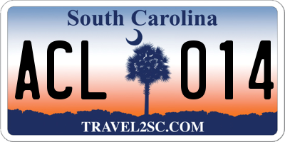 SC license plate ACL014