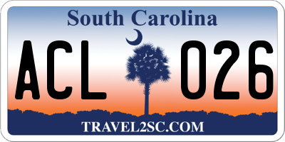 SC license plate ACL026