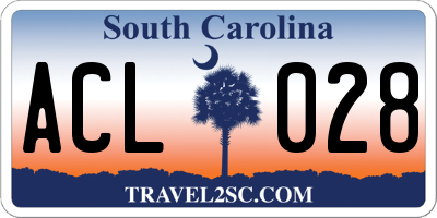 SC license plate ACL028