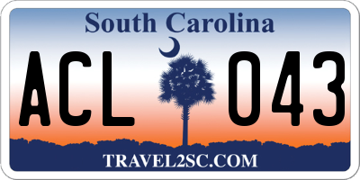 SC license plate ACL043