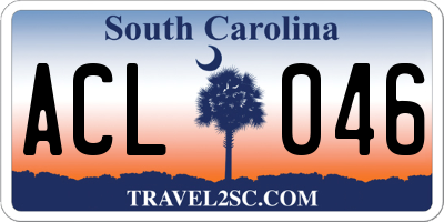 SC license plate ACL046