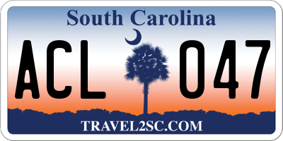 SC license plate ACL047