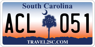SC license plate ACL051