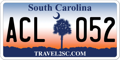 SC license plate ACL052