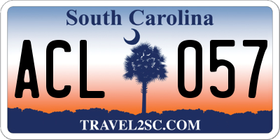 SC license plate ACL057
