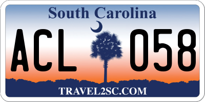 SC license plate ACL058