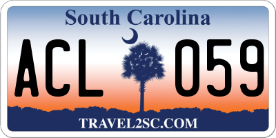 SC license plate ACL059
