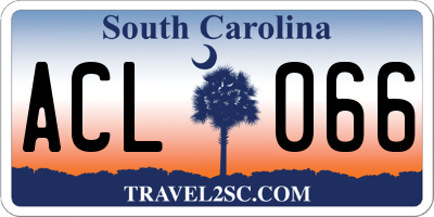 SC license plate ACL066