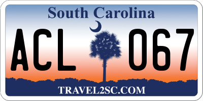 SC license plate ACL067