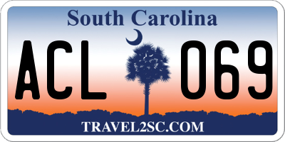 SC license plate ACL069