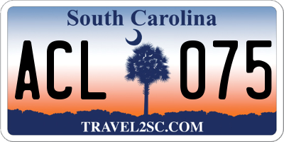 SC license plate ACL075