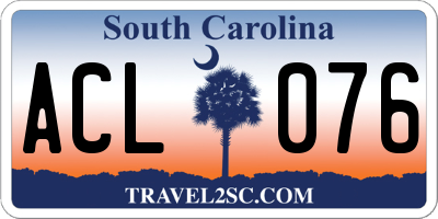 SC license plate ACL076