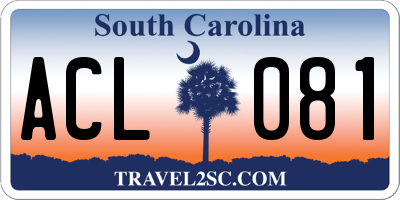 SC license plate ACL081