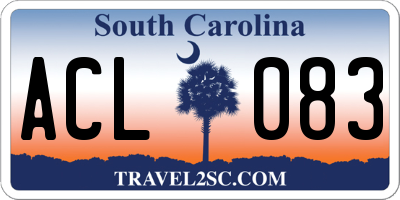 SC license plate ACL083