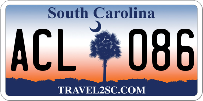 SC license plate ACL086