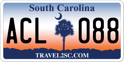 SC license plate ACL088