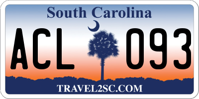SC license plate ACL093
