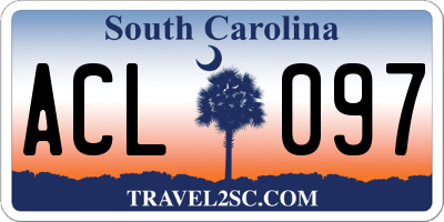 SC license plate ACL097