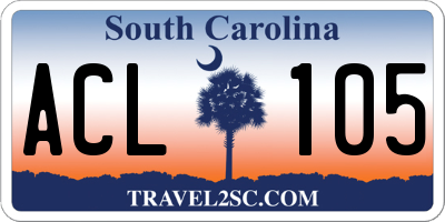 SC license plate ACL105