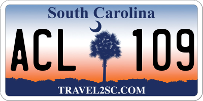 SC license plate ACL109