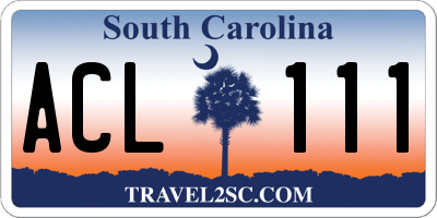 SC license plate ACL111