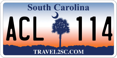 SC license plate ACL114