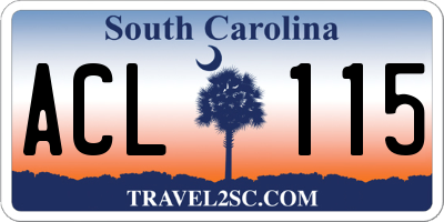 SC license plate ACL115