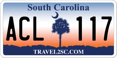 SC license plate ACL117