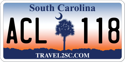SC license plate ACL118