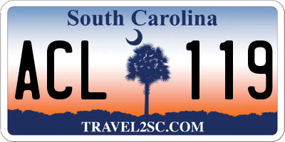 SC license plate ACL119