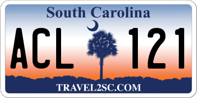 SC license plate ACL121
