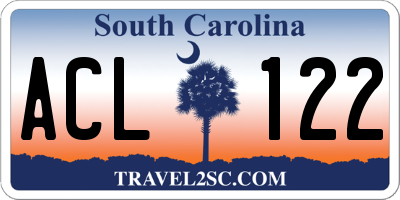 SC license plate ACL122
