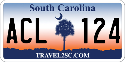 SC license plate ACL124