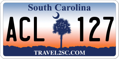 SC license plate ACL127