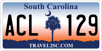 SC license plate ACL129