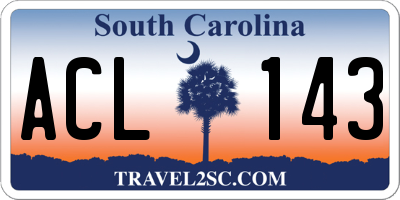 SC license plate ACL143