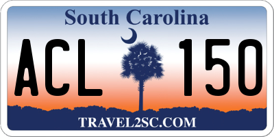 SC license plate ACL150