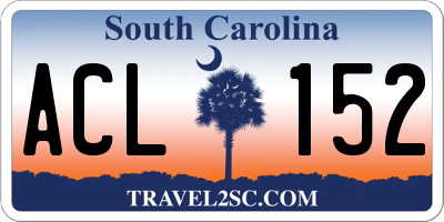 SC license plate ACL152