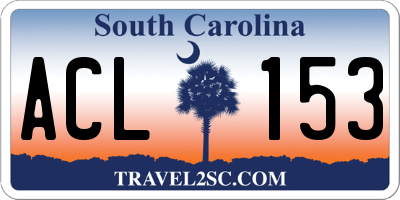 SC license plate ACL153