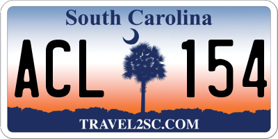 SC license plate ACL154