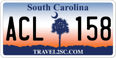 SC license plate ACL158