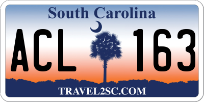 SC license plate ACL163