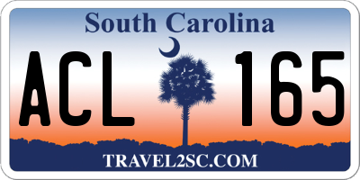 SC license plate ACL165