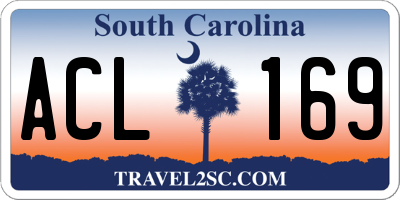 SC license plate ACL169