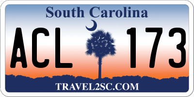 SC license plate ACL173