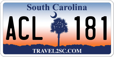 SC license plate ACL181