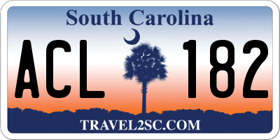 SC license plate ACL182